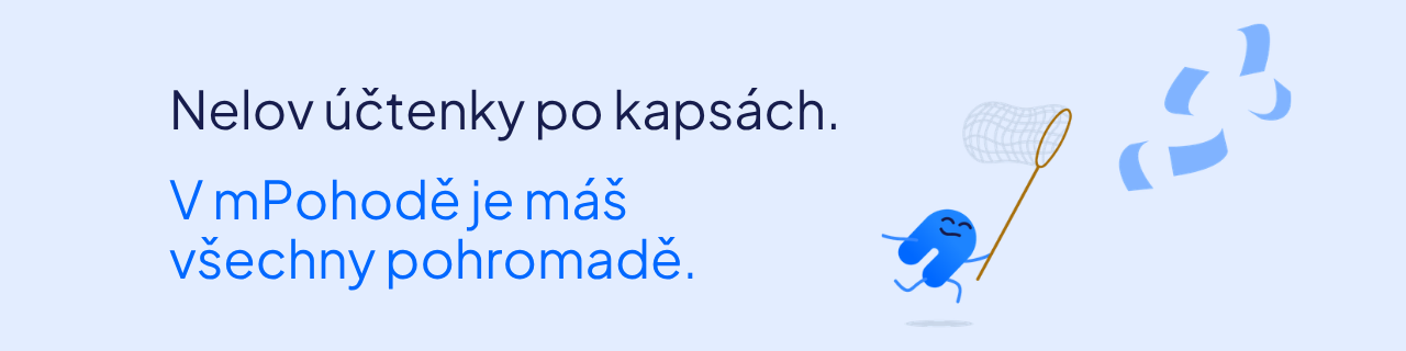 Nelov účtenky z benzínky po kapsách, když je můžeš mít všechny na jednom místě - v mPohodě.