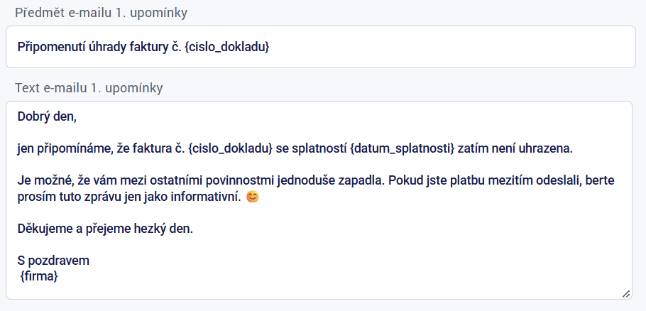 První upomínka je spíš přátelské upozornění, jestli faktura náhodou nezapadla